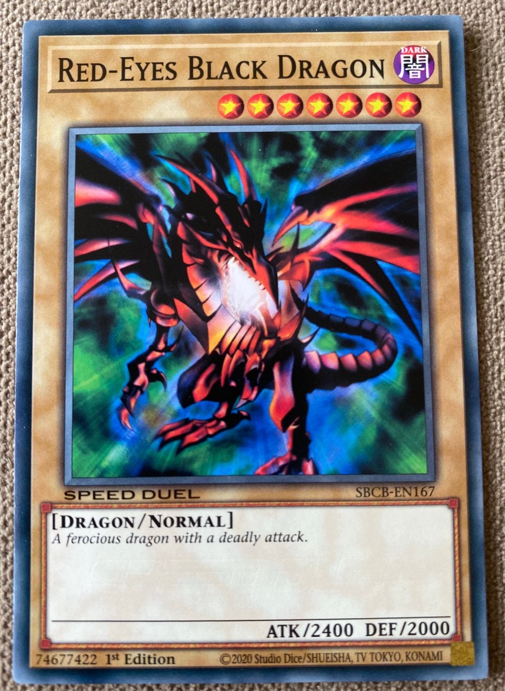 Yu-Gi-Oh! Red-Eyes Black Dragon SBCB 1st Edition !, Hobby en Vrije tijd, Verzamelkaartspellen | Yu-gi-Oh!, Ophalen of Verzenden