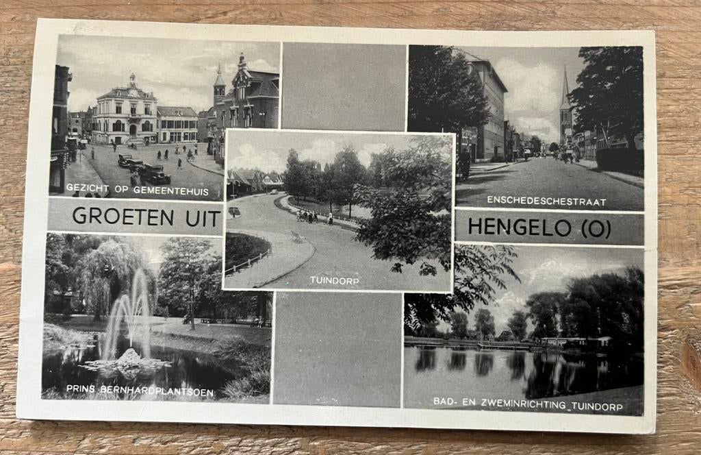 Hengelo, Verzamelen, Ansichtkaarten | Nederland, Ophalen of Verzenden, 1940 tot 1960, Gelopen, Overijssel