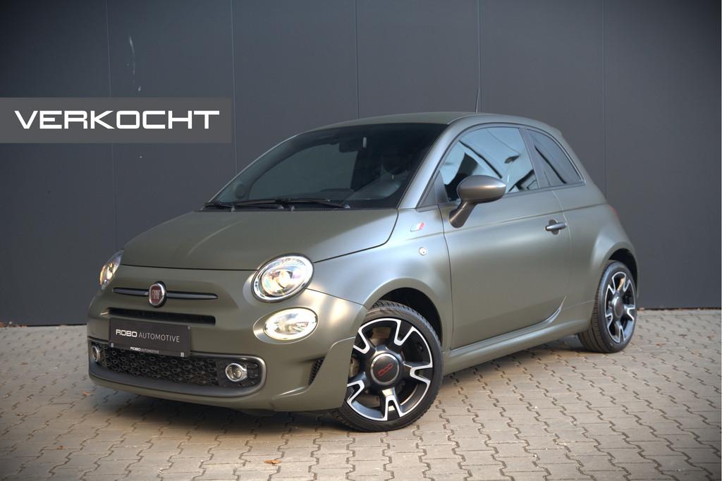 Fiat 500 0.9 TwinAir Turbo Sport | Mat Groen | Apple Carplay, Auto's, Voorwielaandrijving, Gebruikt, Leder en Stof, Origineel Nederlands