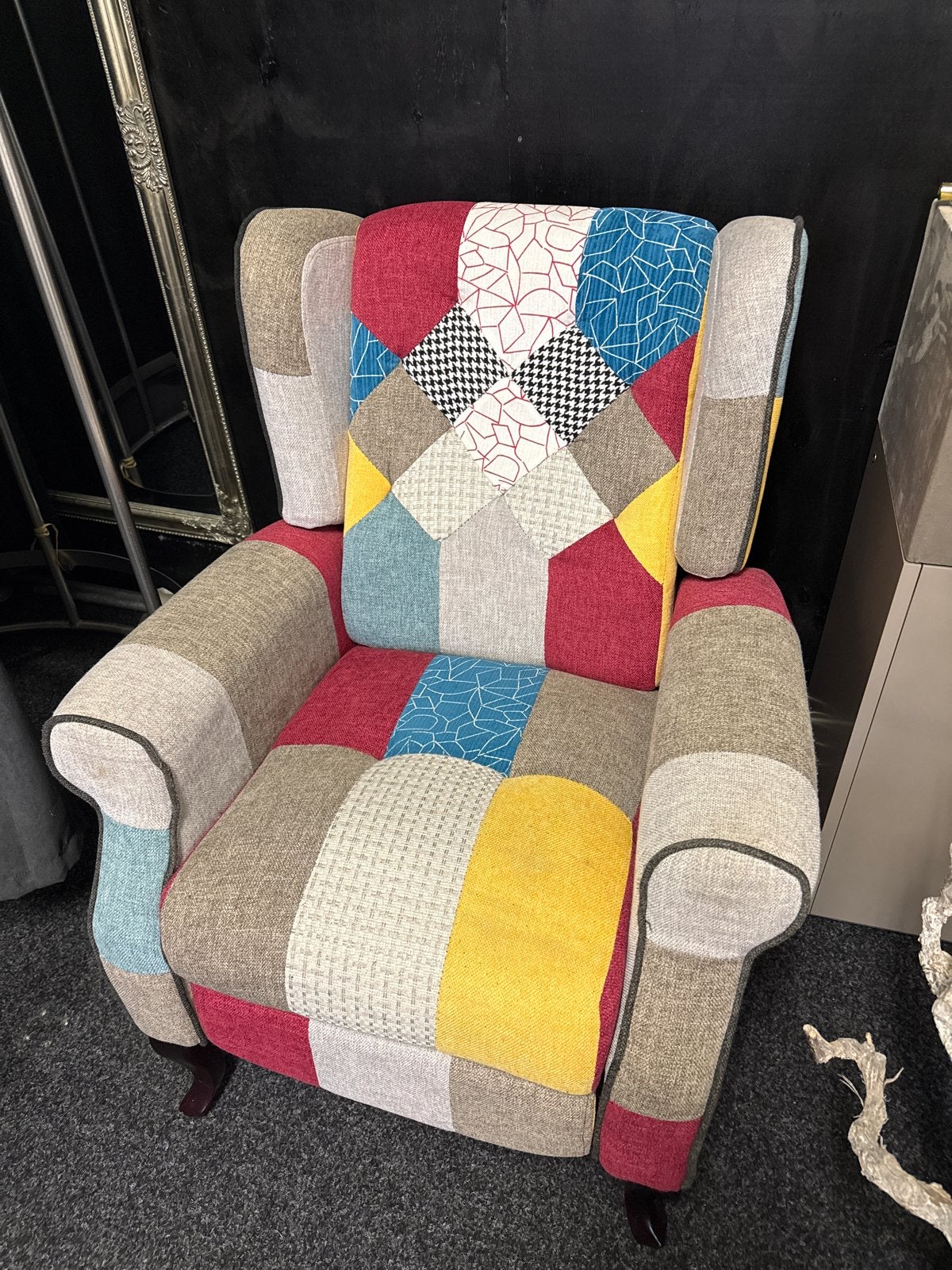 Gebruikte Relaxstoel - Goede Staat, Patchwork Design, Huis en Inrichting, Ophalen, Gebruikt, Stof, 75 tot 100 cm