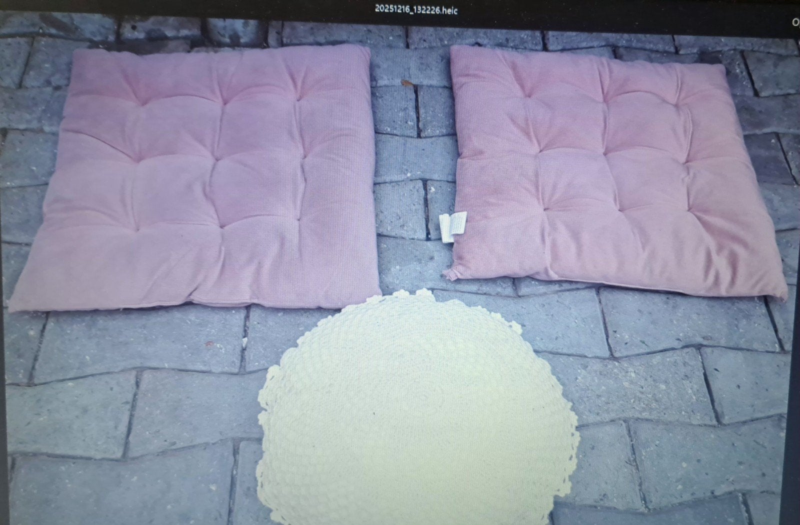 Roze zitkussens en rond kussen - nieuw, Overige merken, Vierkant, Nieuw, Ophalen of Verzenden