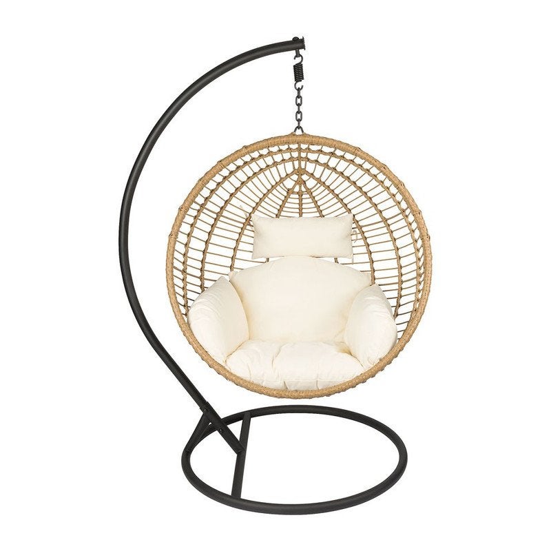 Hangstoel cocoon XL met standaard - naturel, Ophalen, Gebruikt, Wit, Boho