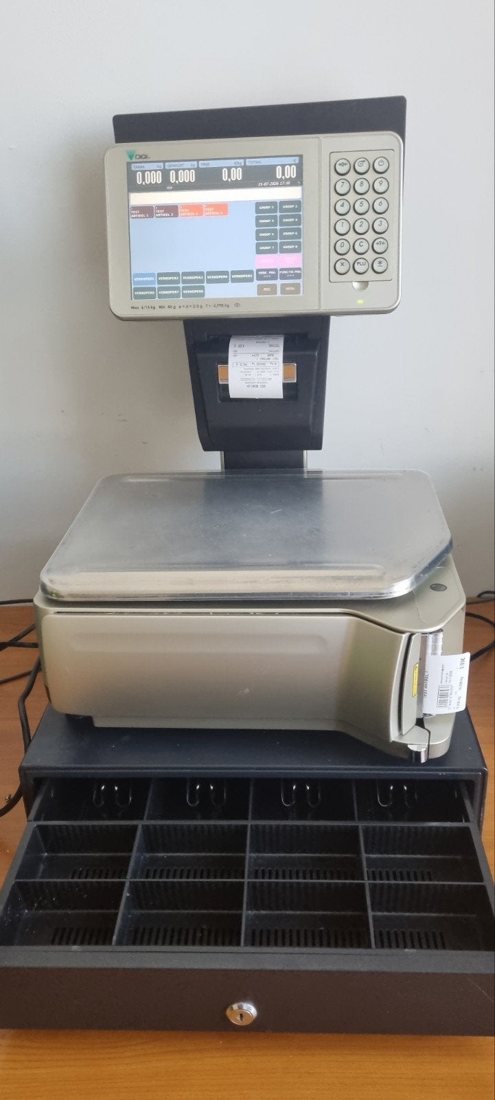 Weegschaal kassa DIGI SM5500 EV, Ophalen, Winkelweegschaal, 1 tot 500 gram, 10 tot 50 kg