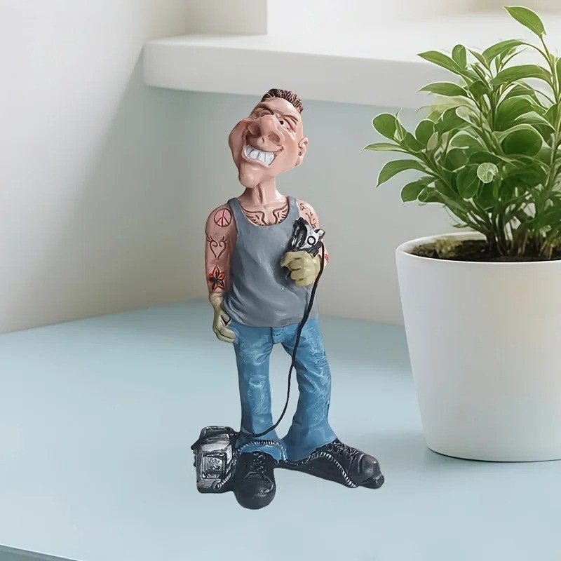 Retro Tattoo Artist prachtig decoratief beeldje (18cm), Ophalen of Verzenden, Nieuw