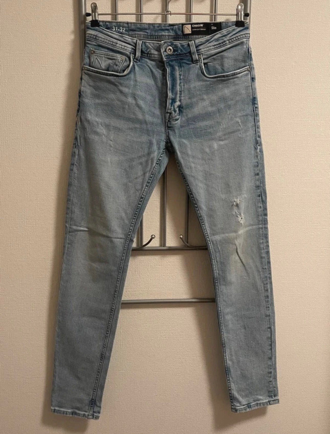 NIEUWE Chasin’ Denim Jeans Slim Fit Ripped Blue 31/32, Ophalen of Verzenden, Nieuw, Blauw, W32 (confectie 46) of kleiner