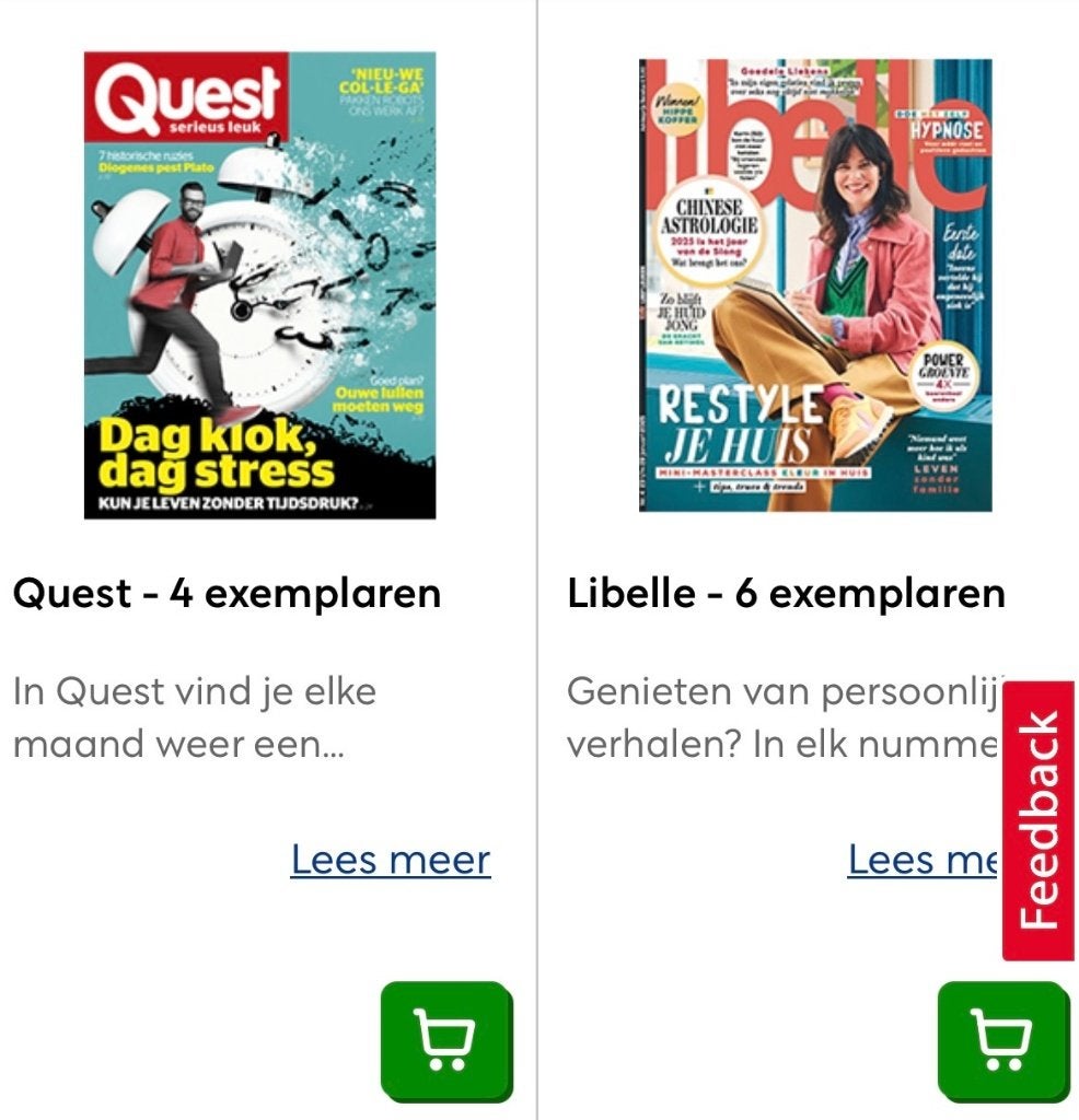 Tijdschriften abonnement met veel korting, zie omschrijving, Ophalen of Verzenden, Nieuw