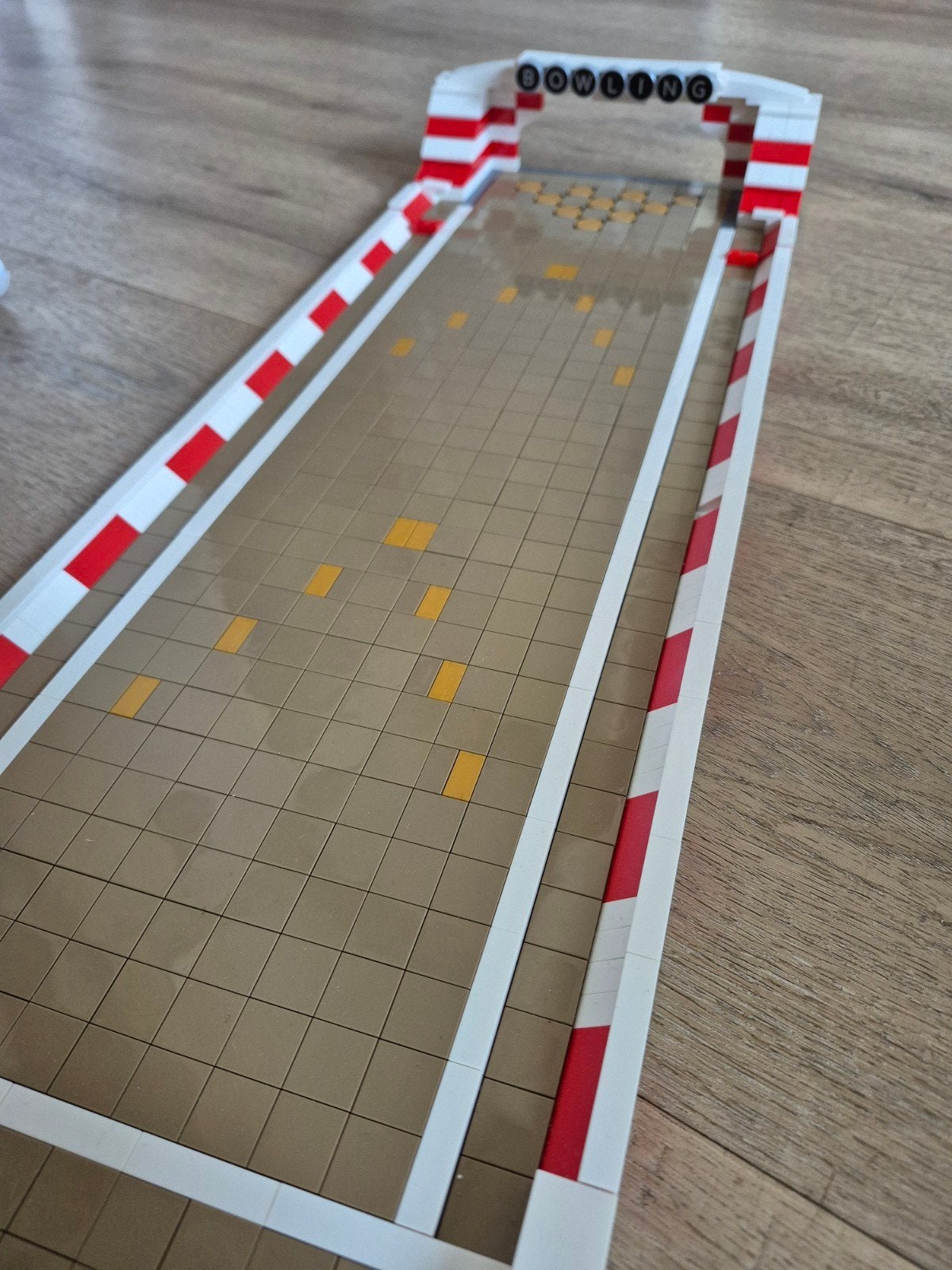 Zelfgemaakte Lego tafel bowlingbaan, Ophalen of Verzenden, Zo goed als nieuw, MOC (eigen creatie), Lego