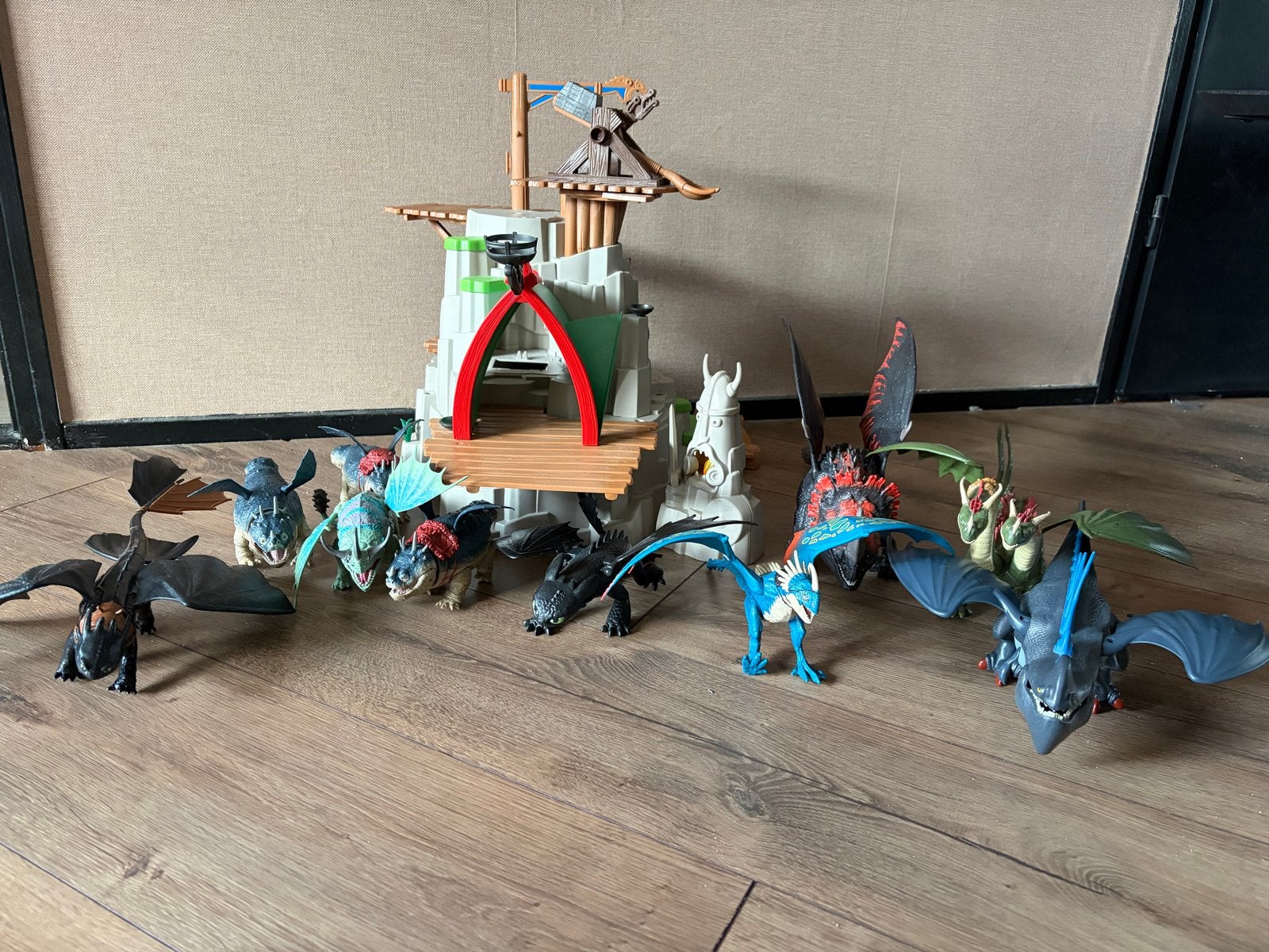 Draken speelset met veel drakenfiguren, Ophalen of Verzenden, Gebruikt, Jongen of Meisje