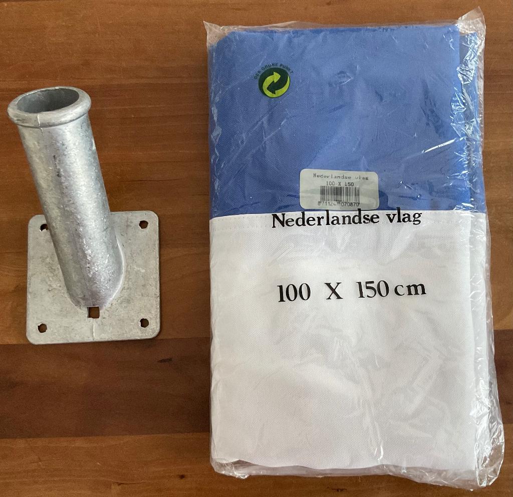 Nederlandse vlag + houder, Ophalen of Verzenden, Nieuw