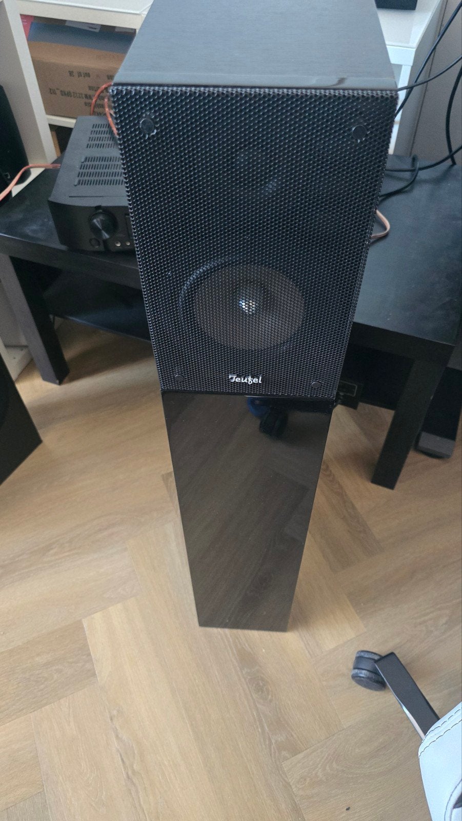 Teufel M320F Theater 3 hybrid, Vloerstaande luidspreker, 60 tot 120 watt, Ophalen, Overige merken