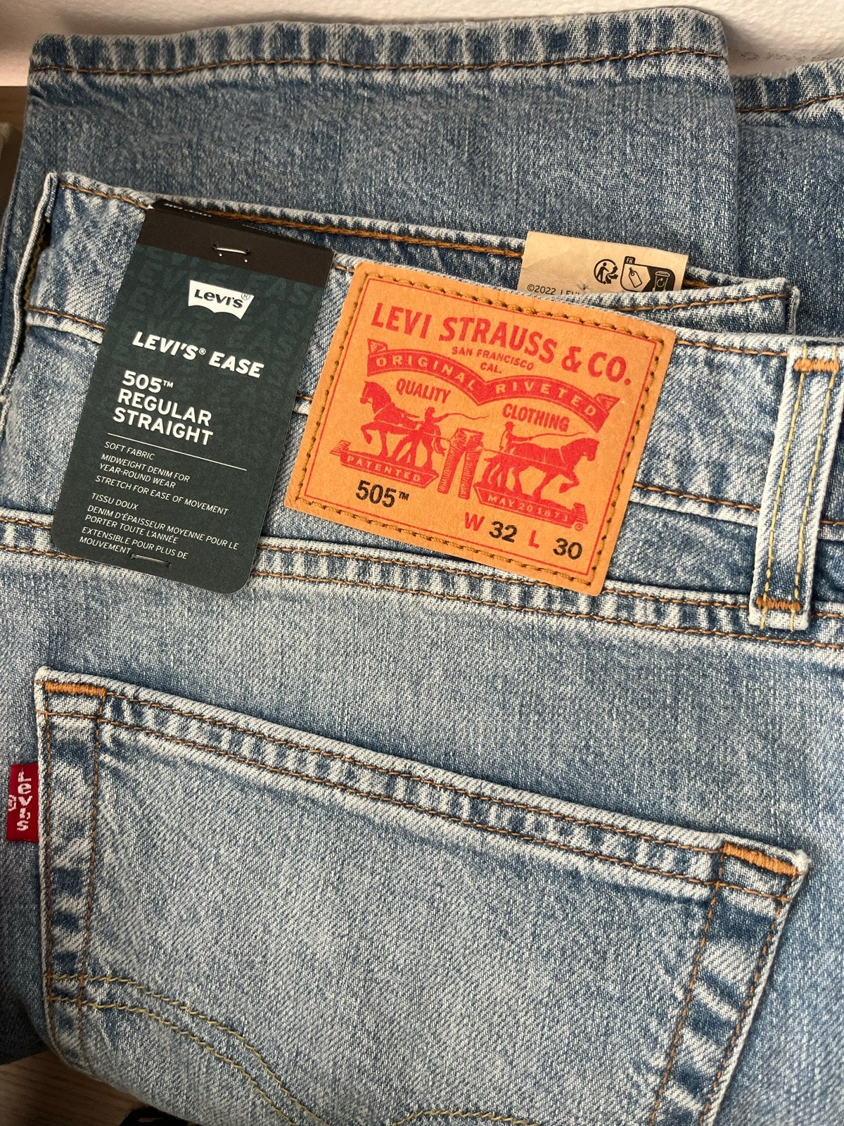 Levi's 505 Regular Straight Jeans W32 L30, Ophalen, Nieuw, Blauw, W32 (confectie 46) of kleiner