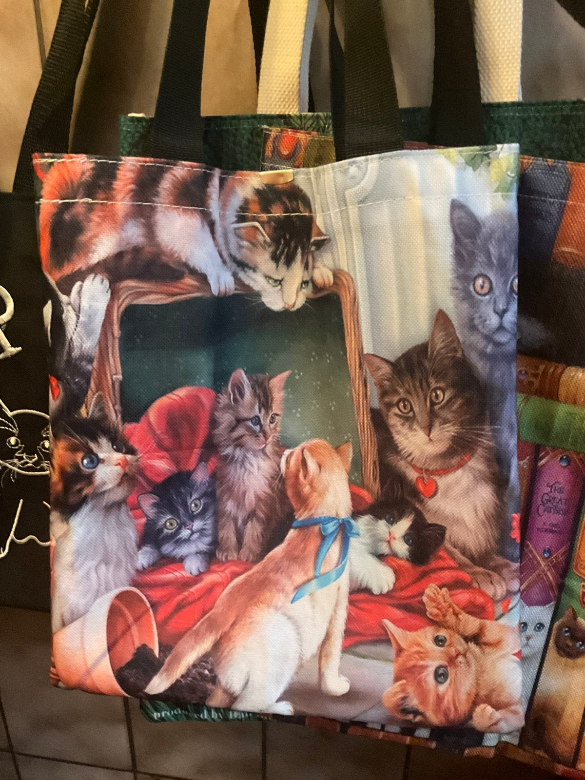 Shopper tas met katten print, Ophalen of Verzenden, Nieuw