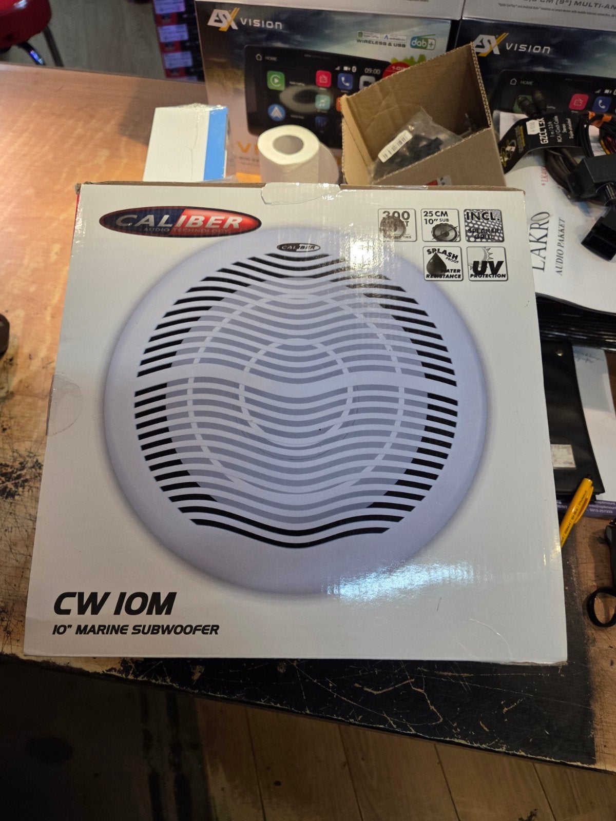 Caliber CW10M 10 inch Marine Subwoofer - Nieuw in doos, Ophalen of Verzenden, Nieuw