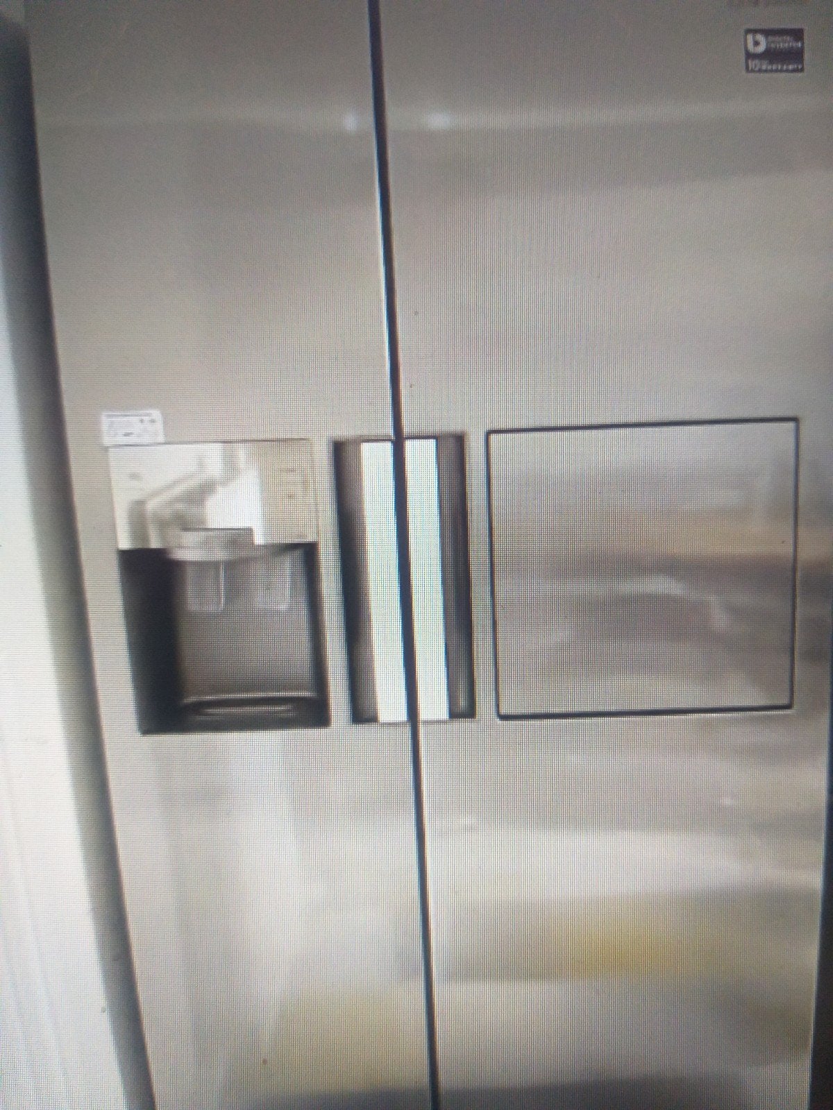 AANGEBODEN  Samsung Amerikaanse koelkast goed werkend, Witgoed en Apparatuur, Gebruikt, 200 liter of meer, 60 cm of meer, Met aparte vriezer
