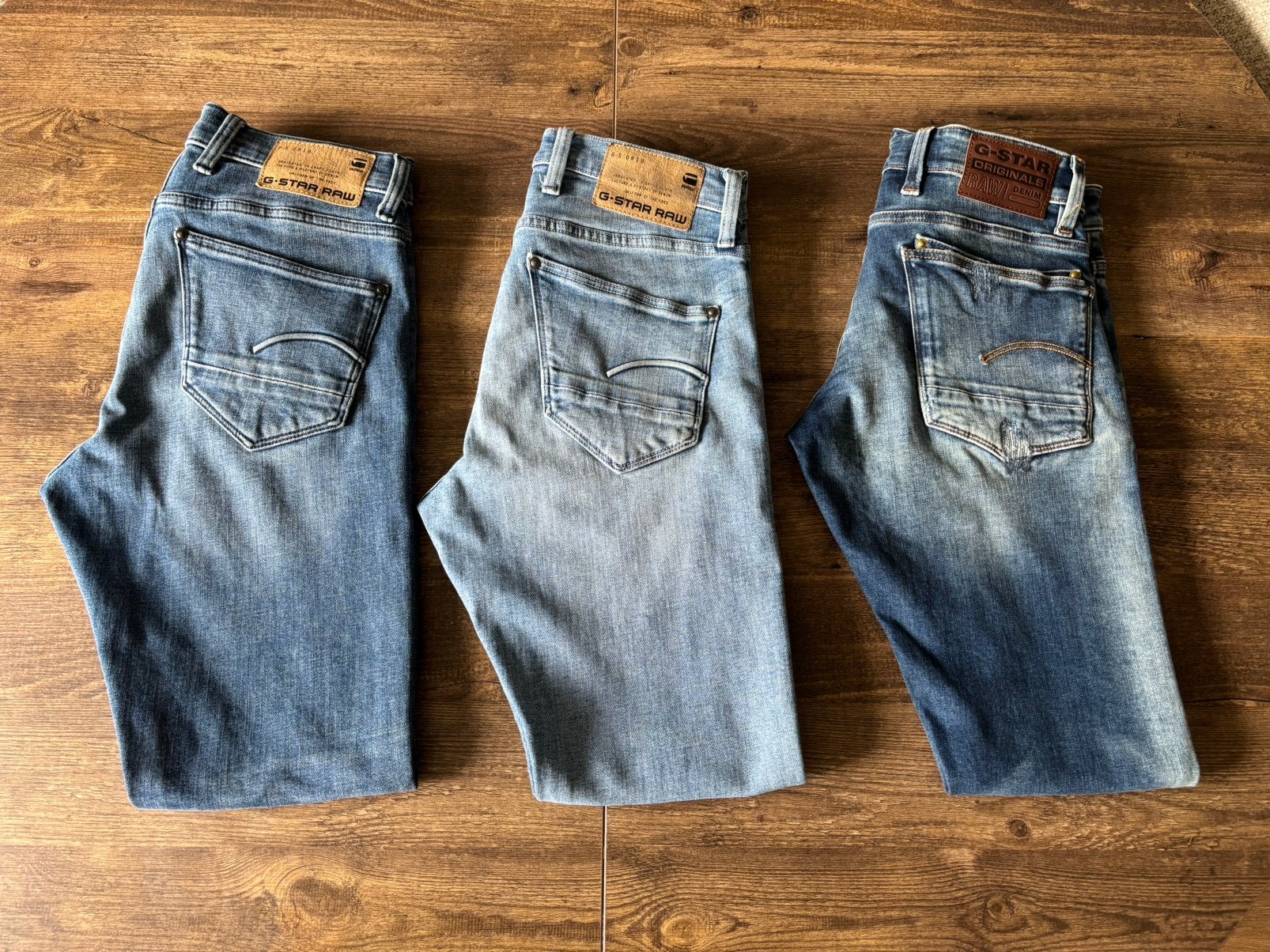 Drie G-Star skinny jeans maat 29 / 30-32 €100,-, Ophalen of Verzenden, Zo goed als nieuw, Blauw, Overige jeansmaten