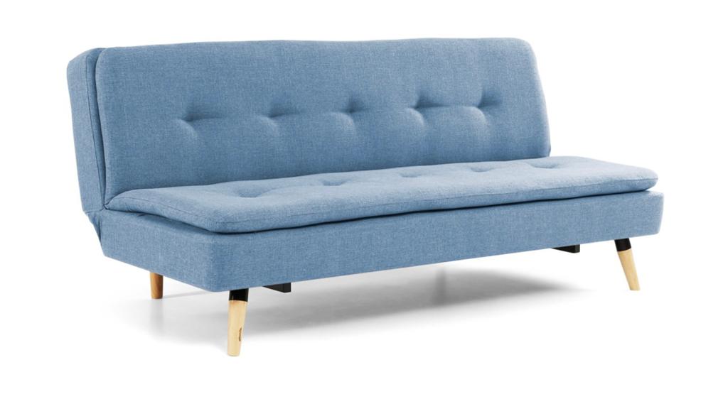 Slaapbank BeterBed blauw Maine, Ophalen, Zo goed als nieuw
