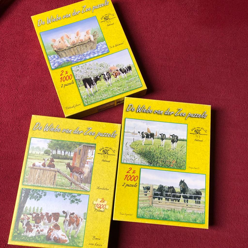 Wiebe van der Zee Puzzels - Serie van 3 (2x1000 st.), Ophalen, Gebruikt, Legpuzzel