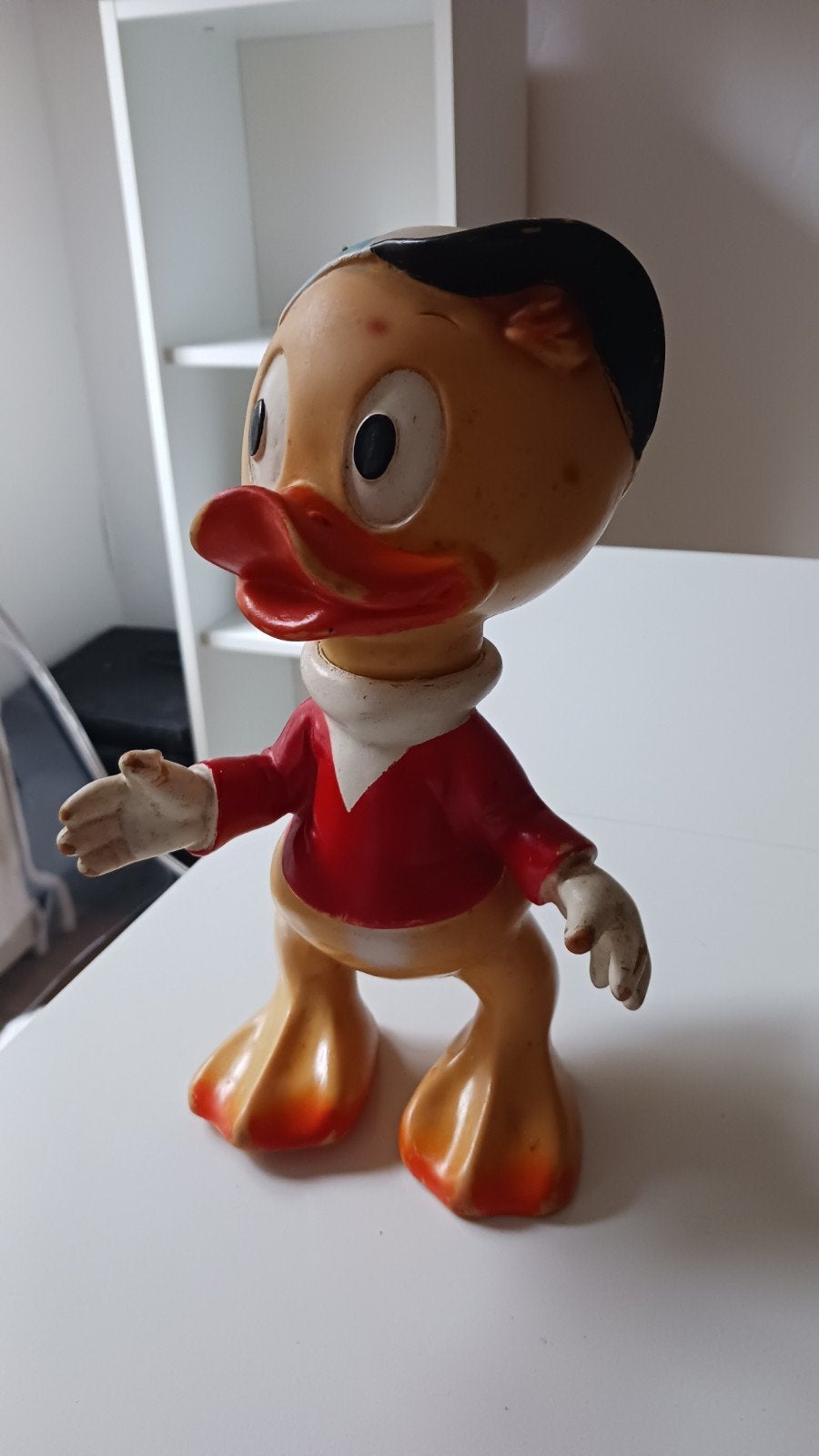 Vintage Rubber Duck Figuur - Disney Productions 1962, Verzamelen, Ophalen of Verzenden, Donald Duck, Gebruikt, Beeldje of Figuurtje