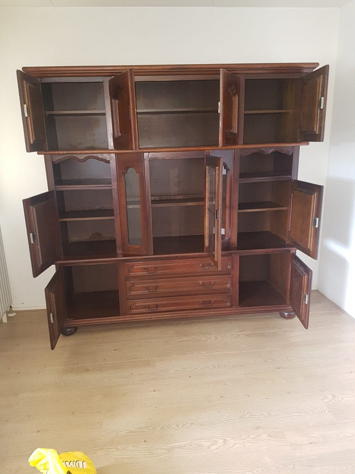 donker eiken 3 delig kast, Ophalen, Gebruikt, 50 tot 75 cm, 150 tot 200 cm