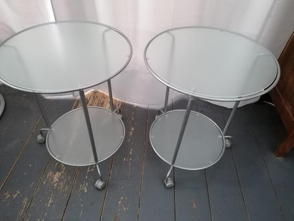 Vintage IKEA, Heimdal bijzettafels (per stuk of set), Ophalen, Minder dan 45 cm, Minder dan 55 cm, Gebruikt