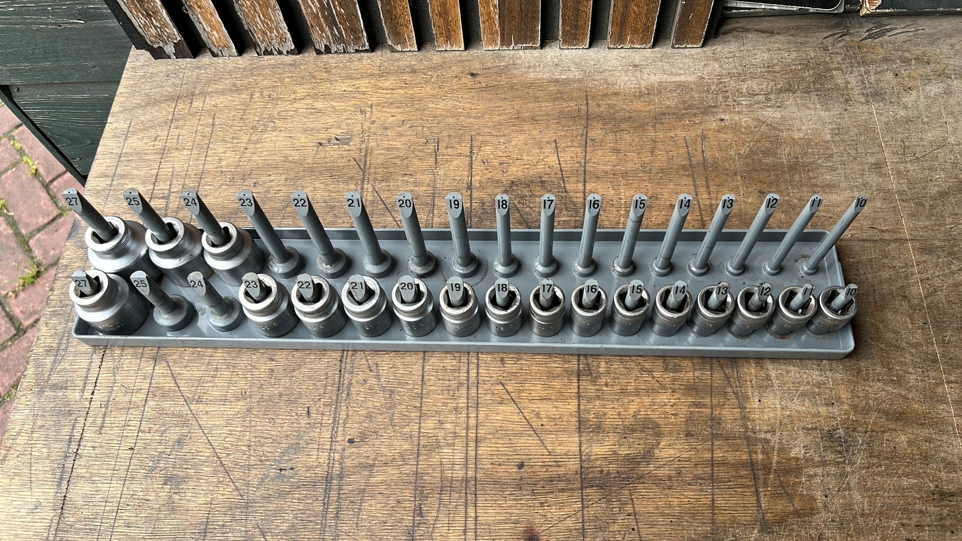 Stahlwille 52 dopset met 1/2” drive 18 delig, Ophalen of Verzenden, Gebruikt