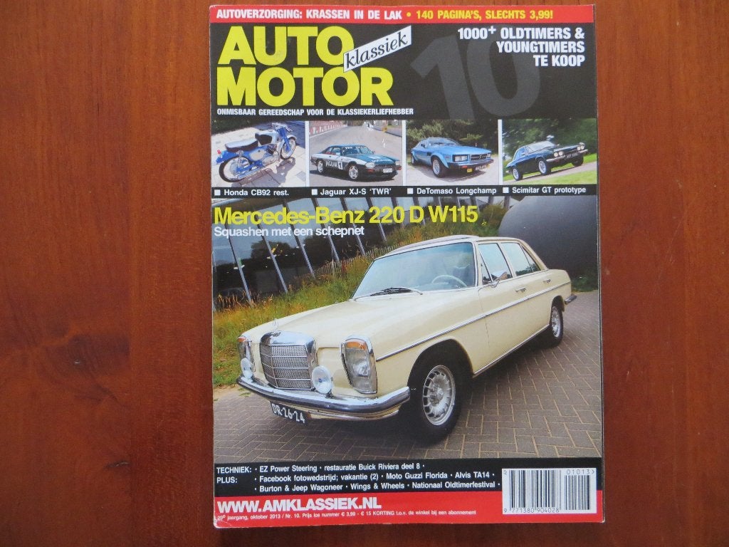 Auto Motor Klassiek 10 2013 DeTomaso, Scimitar, XJS, W115, Ophalen of Verzenden, Nieuw, Mercedes