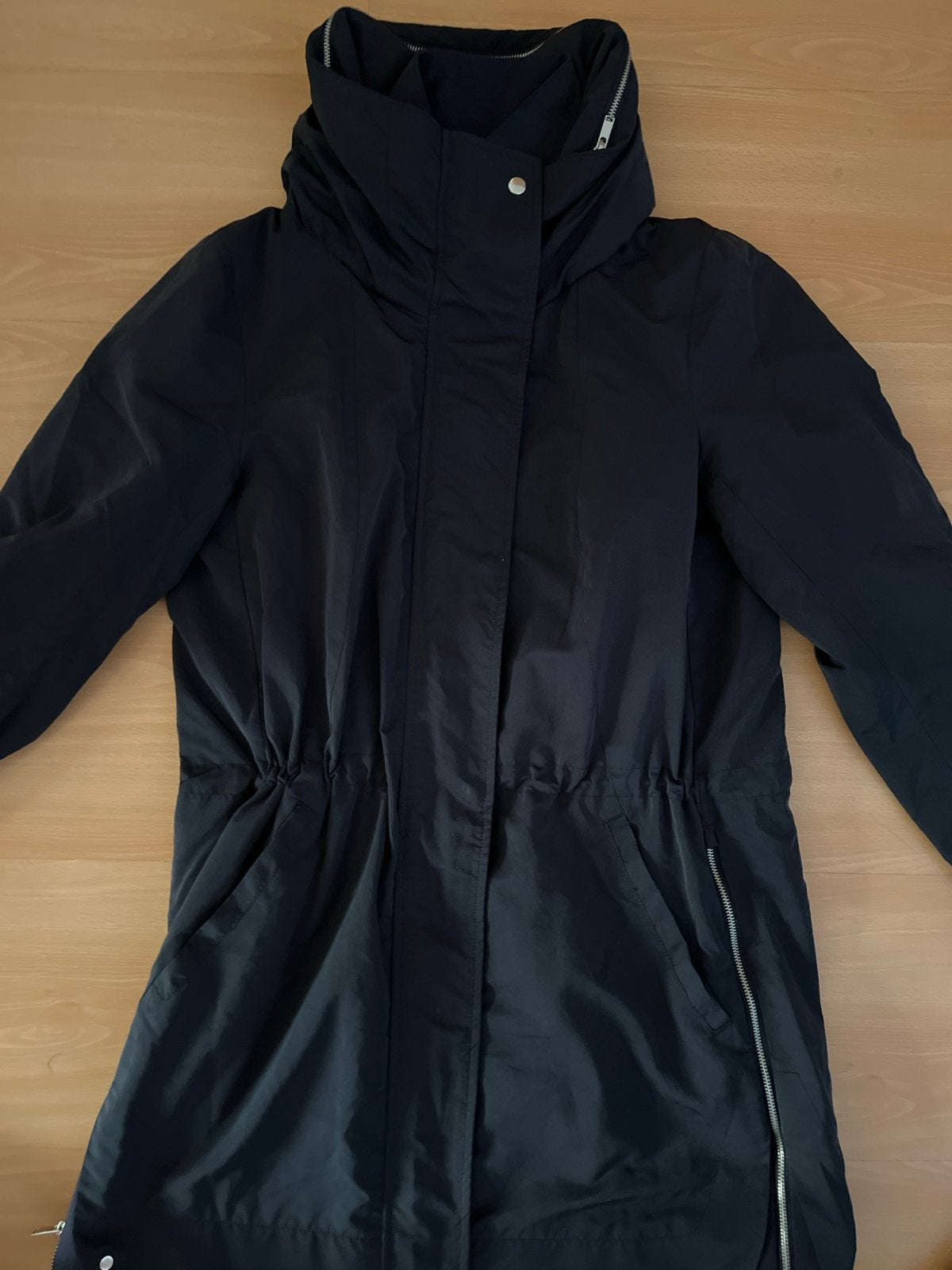 Saint Tropez donker blauwe  Jas met Hoge Kraag - Maat S, Ophalen of Verzenden, Gedragen, Maat 36 (S), Blauw