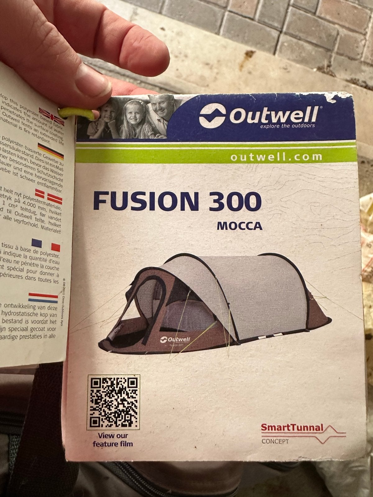 Outwell Fusion 300 Opvouwbare Tent - Mocca, Caravans en Kamperen, Tenten, tot en met 3, Gebruikt, Ophalen