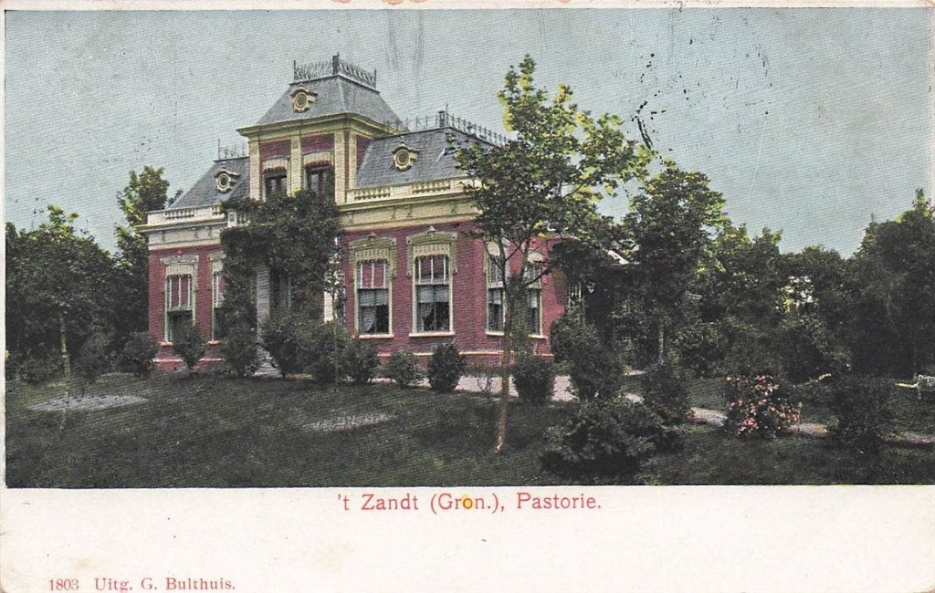 702-409-049 T Zandt (Gron.) Pastorie, Verzenden, Voor 1920, Groningen