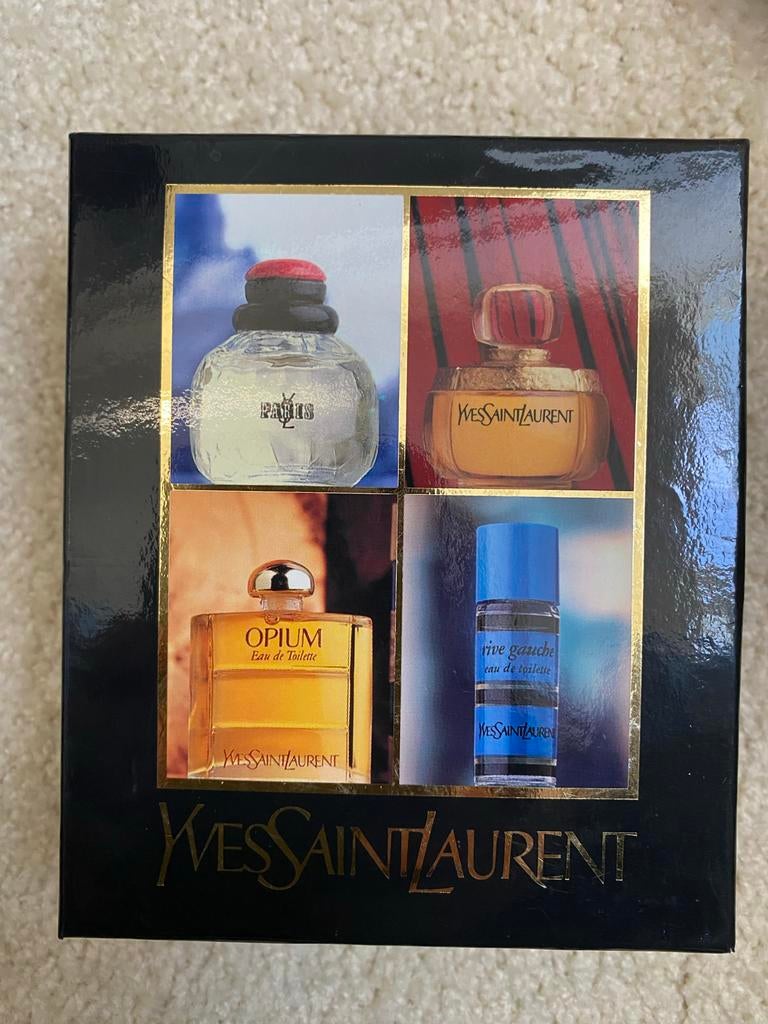 Yves Saint Laurent Miniatuur Parfum Set - Vintage Collectie, Ophalen of Verzenden, Zo goed als nieuw