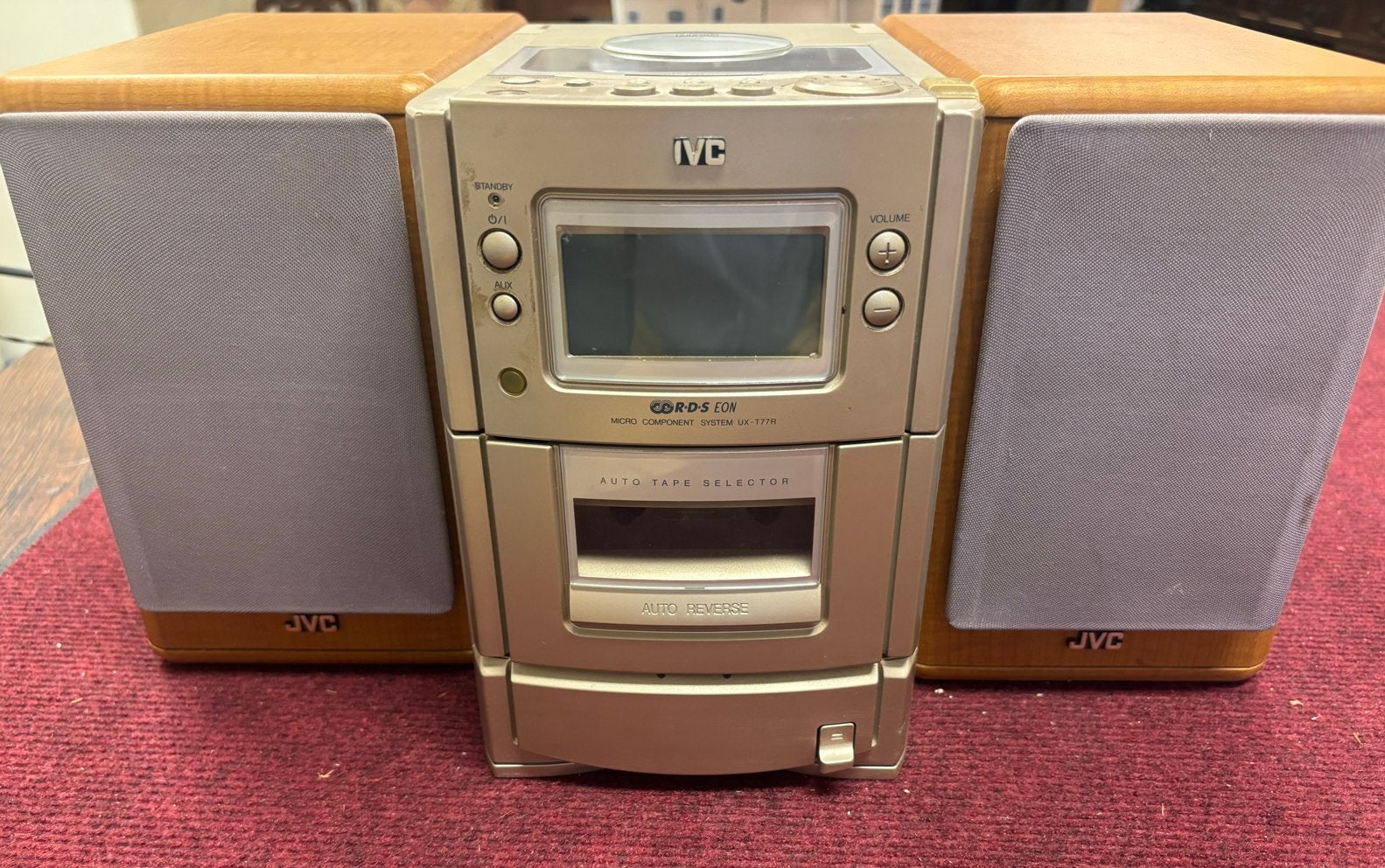 JVC Micro Component System UX-T77R met speakers, Audio, Tv en Foto, Stereo-sets, Gebruikt, Ophalen of Verzenden, Microset, Cassettedeck