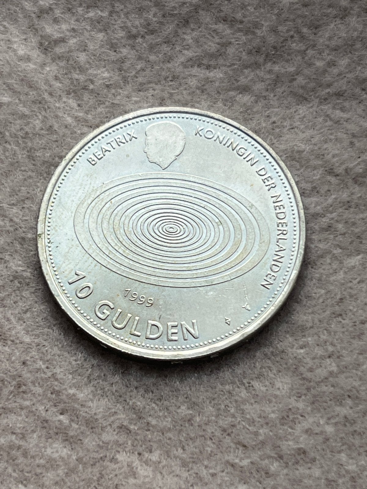 Zilveren Tientje 1999/2000 Beatrix, Koningin Beatrix, Zilver, Ophalen of Verzenden, Losse munt