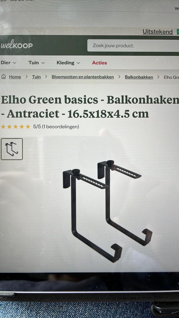 Plantenbak ophang haken, Tuin en Terras, Bloembakken en Plantenbakken, Kunststof, Minder dan 30 cm, Balkon, Rond