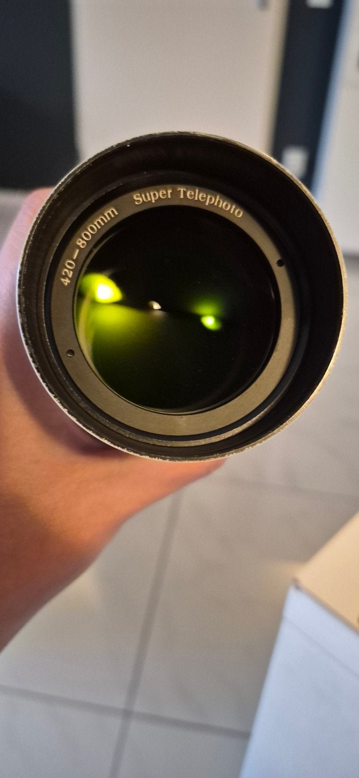 Super Telephoto 420-800mm met T2-Canon EF converter en hoes, Ophalen, Gebruikt, Minder dan 80 mm, Onderdelen of Toebehoren