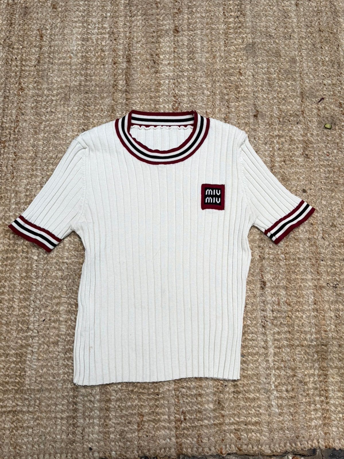 Miu miu top, Kleding | Dames, Ophalen of Verzenden, Zo goed als nieuw, Korte mouw