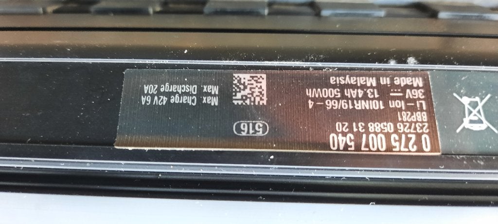 Bosch fiets diagonale accu  500 kwh, Ophalen, Zo goed als nieuw, 50 km per accu of meer, Overige merken