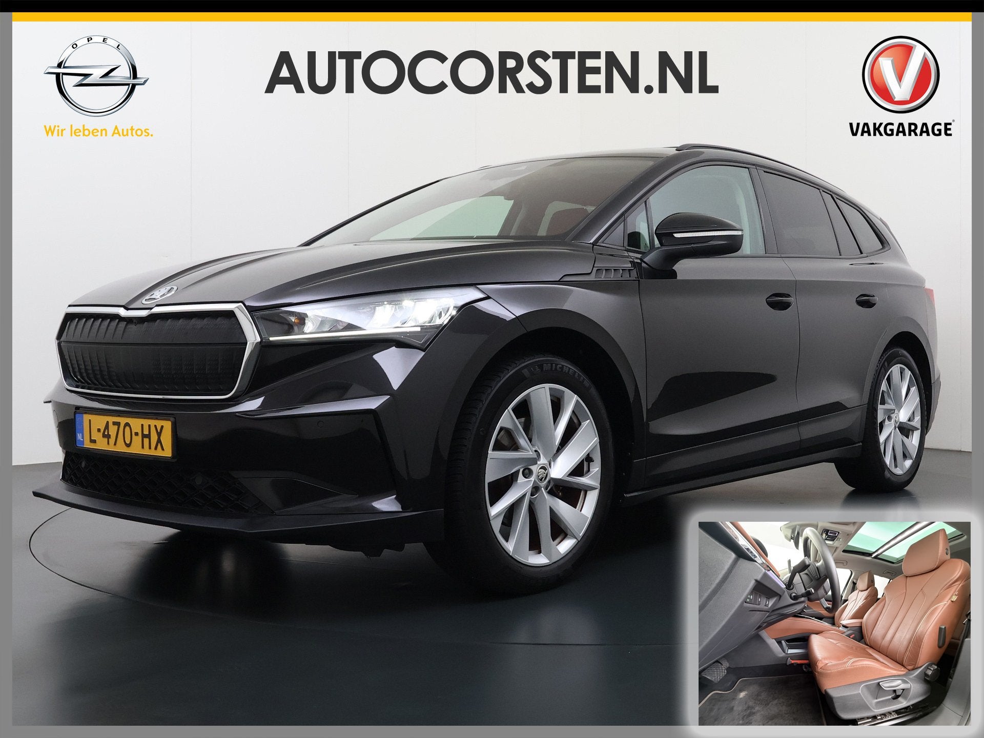 Skoda Enyaq iV Pano.Dak Vol-Leer Trekhaak Adap.Cruise 20" St, Automaat, Achterwielaandrijving, Gebruikt, 179 pk
