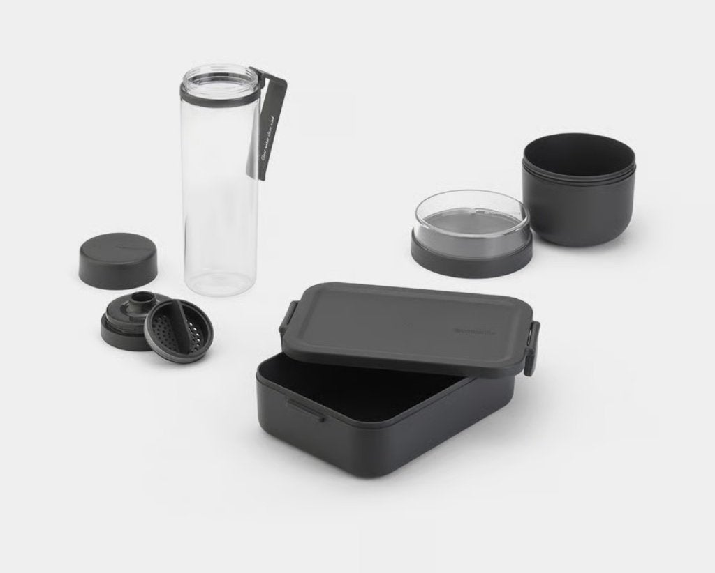 NIEUW Brabantia Make & Take Ontbijt- en Lunchset, zwart, Kunststof, Nieuw, Ophalen of Verzenden, Zwart