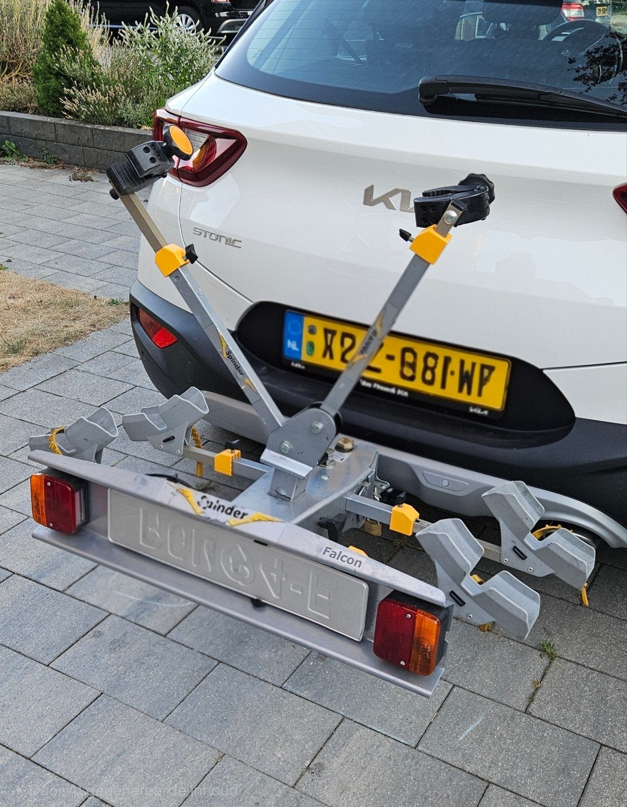 Spinder Falcon Trekhaak Fietsendrager voor 2 fietsen, Ophalen, 2 fietsen, Gebruikt, Trekhaakdrager
