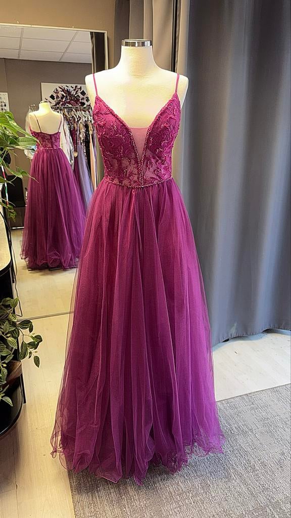 Elegante Galajurk met Pailletten en Open Schouders, Kleding | Dames, Jurken, Ophalen of Verzenden, Nieuw, Overige kleuren, Onder de knie