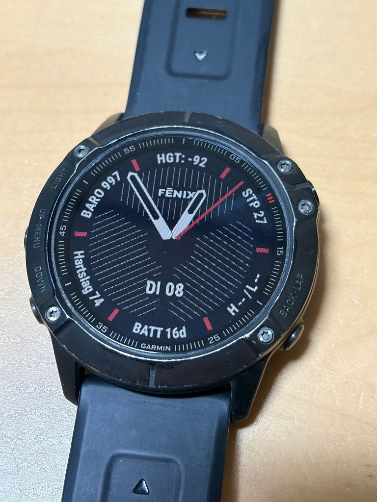 Garmin Fenix 6x saffier (GPSinruil-nr 165), Bramenberg 9, Zwart, Garmin, Hoogte