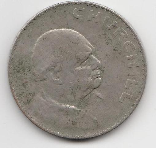 Winston Churchill 1965, 5 shillings, Ophalen of Verzenden, Overige landen, Losse munt