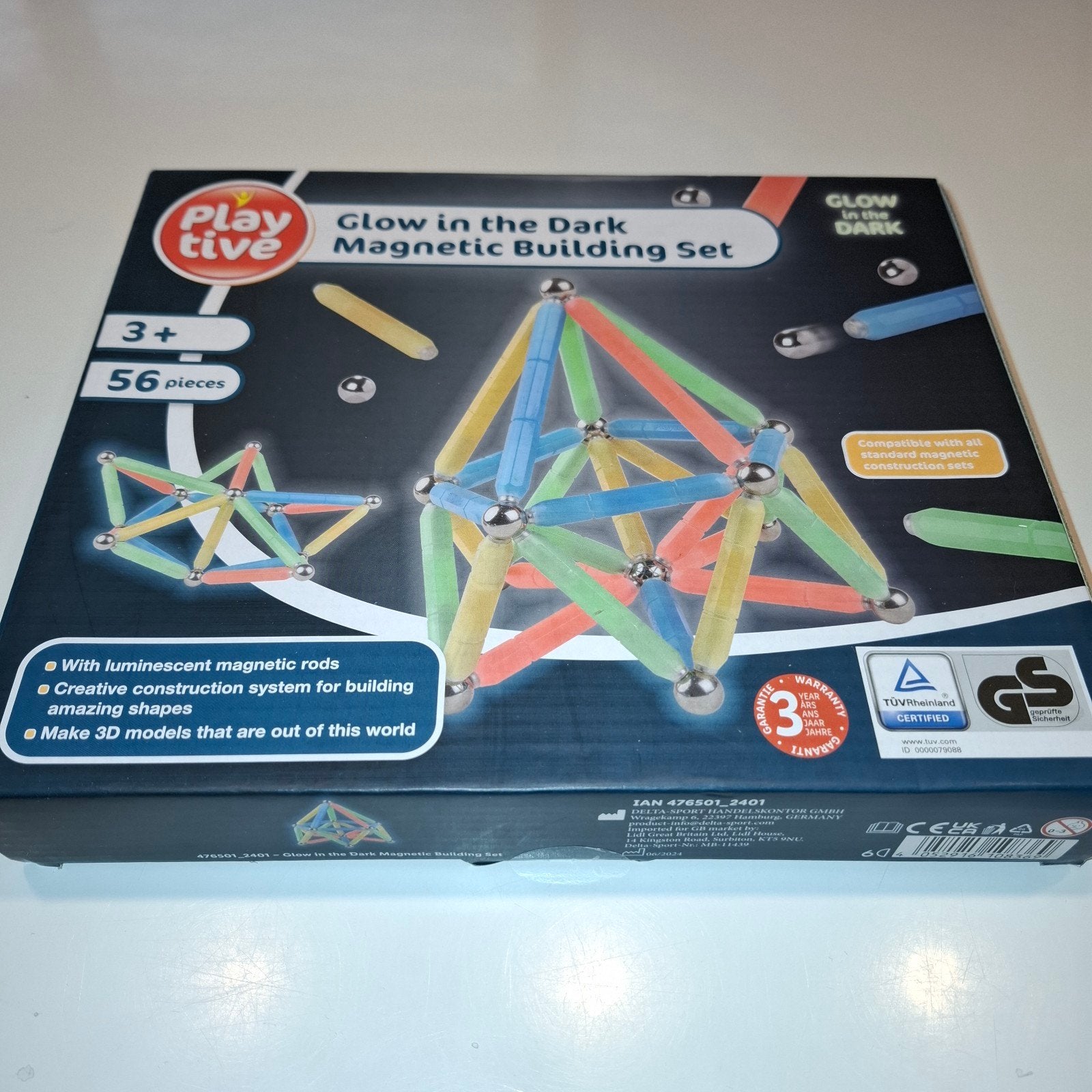 Glow in the Dark Magnetisch Bouwpakket, Ophalen of Verzenden, Zo goed als nieuw, Overige merken