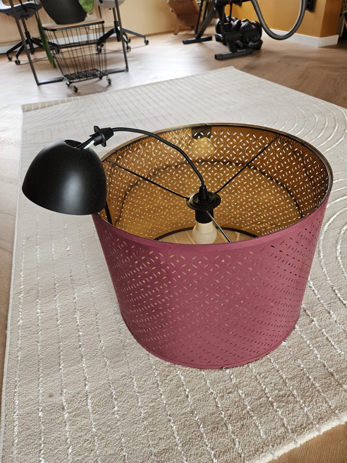 IKEA SEKOND Lampenkap Bordeauxrood/Koper, Ophalen, Gebruikt, Metaal, Modern, Sfeervol