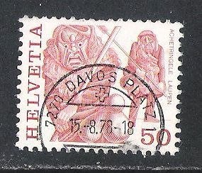 Zwitserland; 1105 Tradities, Verzenden, Gestempeld