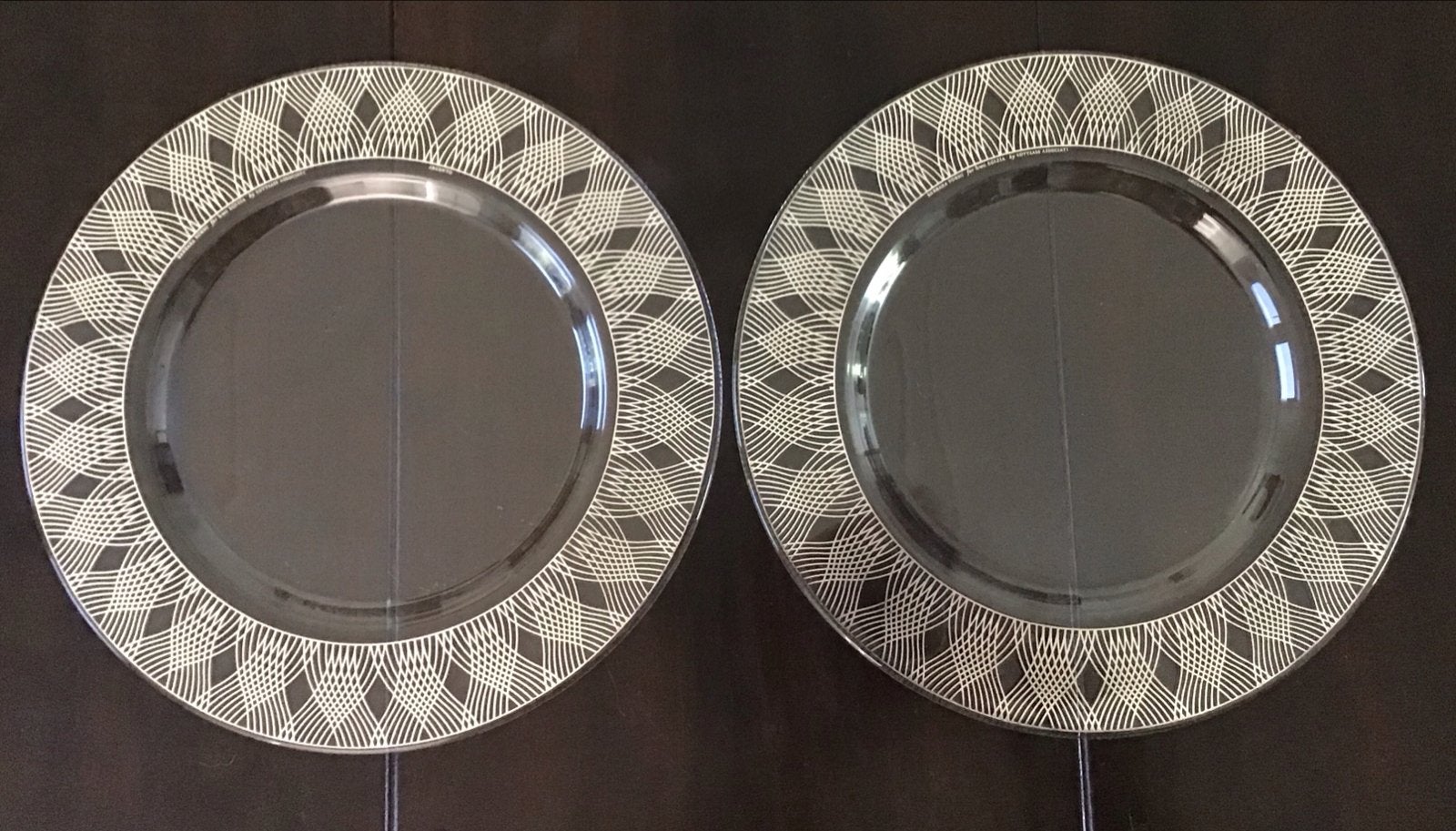 2x Barbara Forni voor Sottsass Associati schaal/bord glas, Overige merken, Ophalen of Verzenden, Modern, Glas