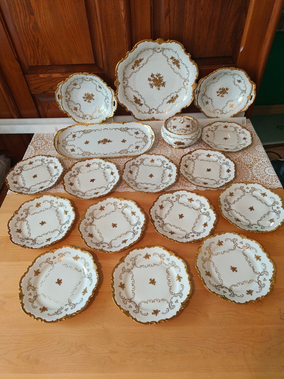 Reichenbach porseleinen servies met gouden decoratie, Ophalen of Verzenden
