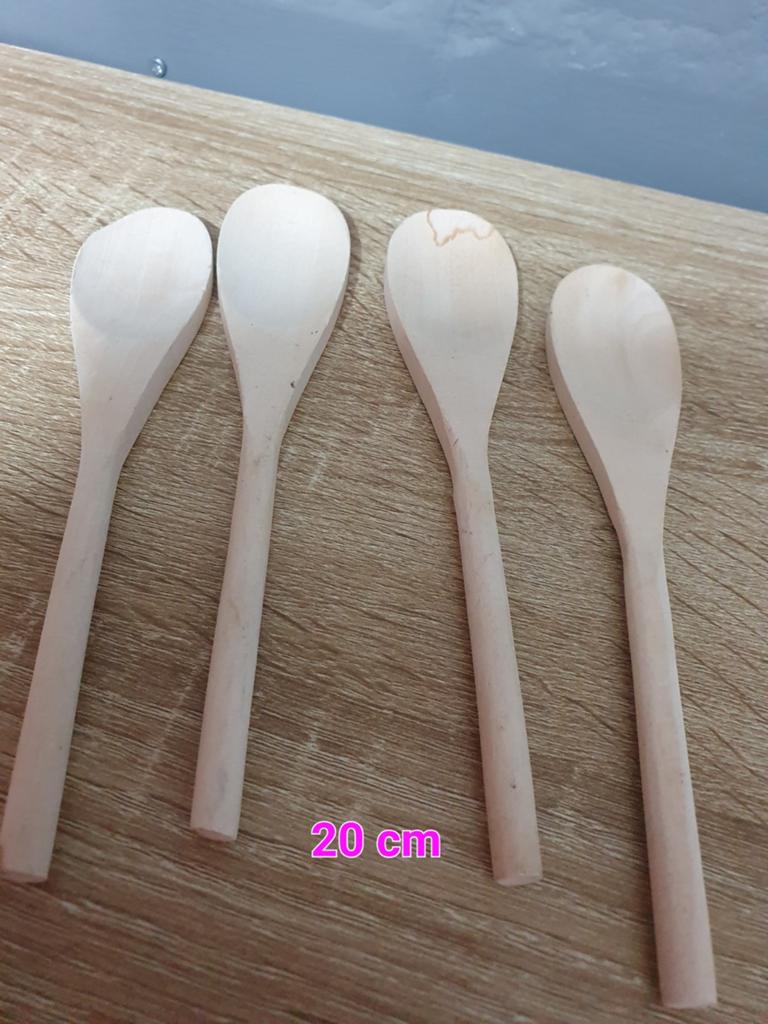 Nieuwe houten pollepels - 20 cm, Ophalen of Verzenden, Nieuw