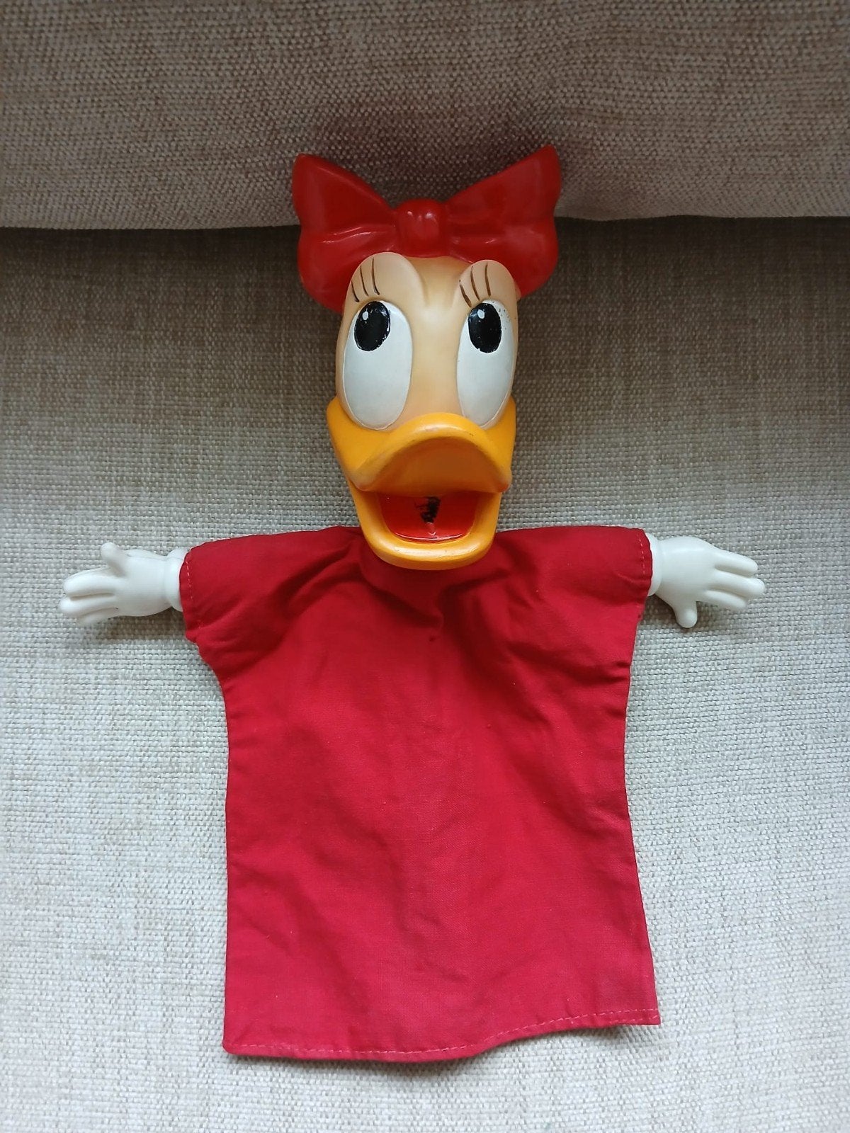 Walt Disney Katrien Duck Poppenkastpop 1960., Ophalen of Verzenden, Gebruikt