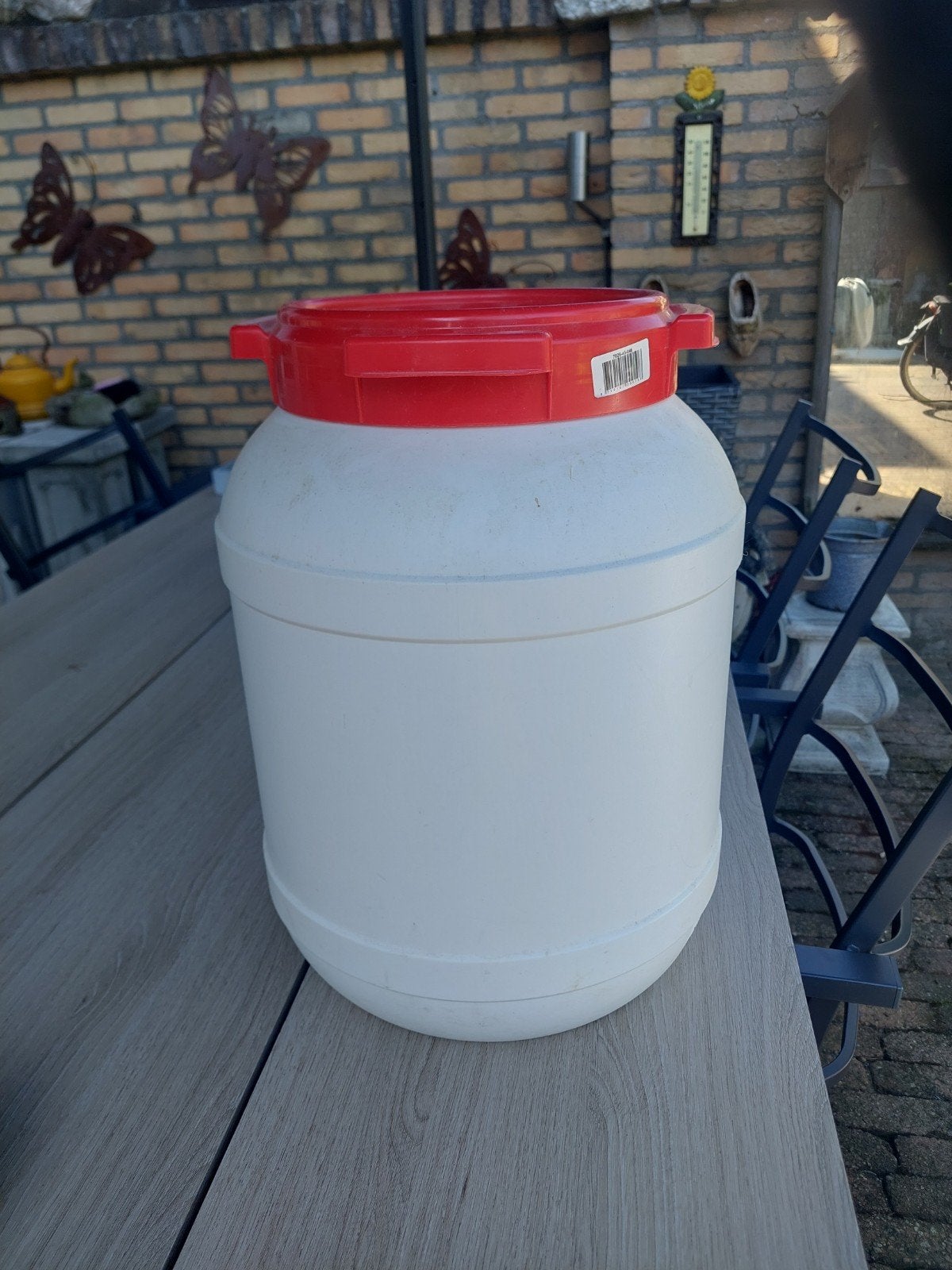Curtec kunststof vat met lucht dichte deksel - 26 lite, Dieren en Toebehoren, Dierenvoeding, Ophalen